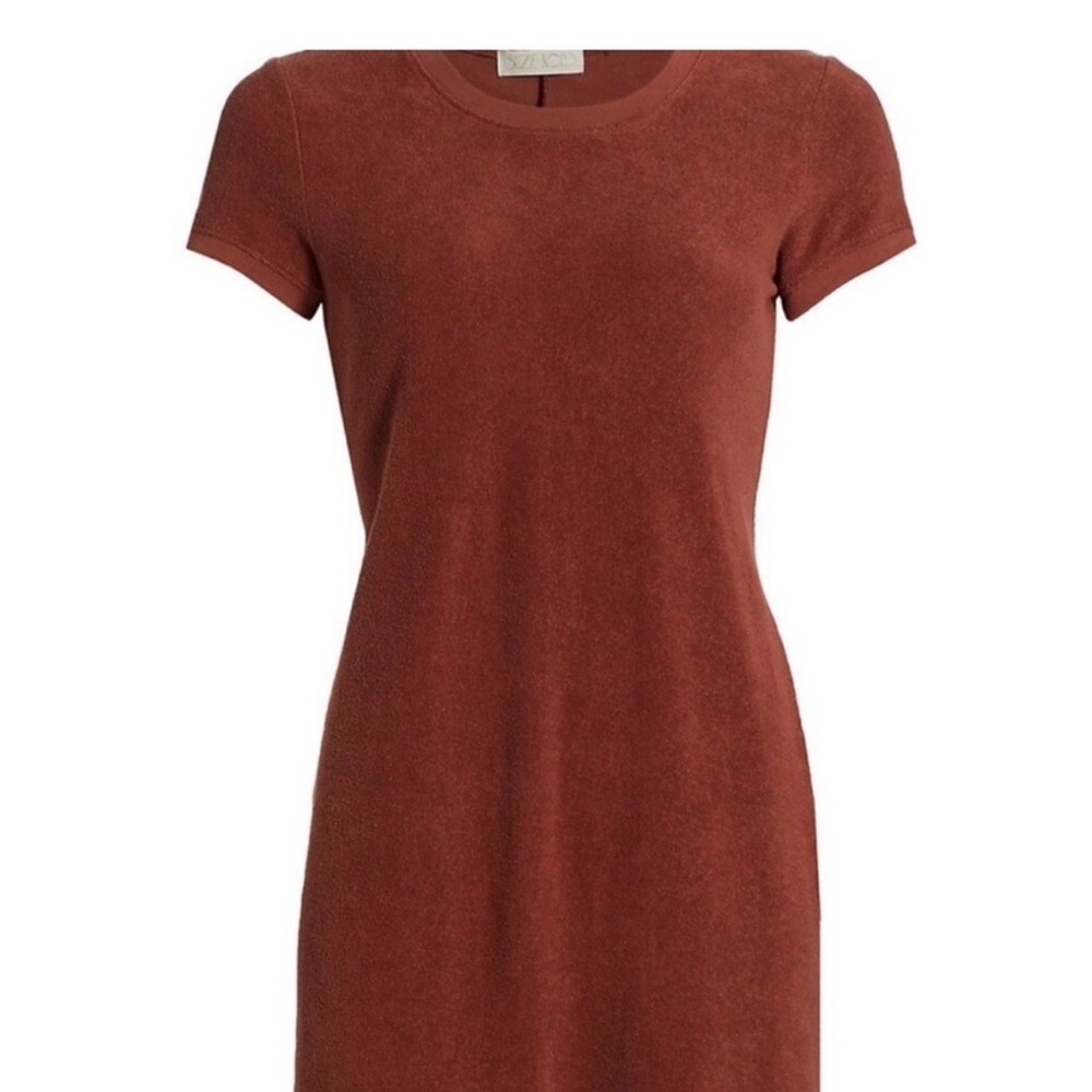 Suzi Kondi Terracotta Short Sleeve Dress Terry Cloth